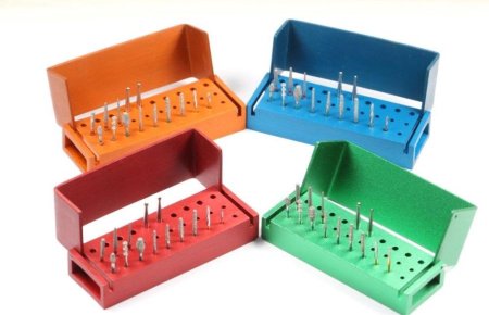 Dental Diamond Burs Drill + Disinfection Block